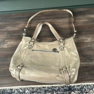 Coach gold shimmer bag.